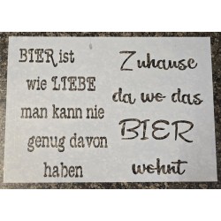 Schablone " Bier ist wie...