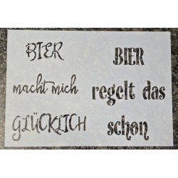 Schablone " Bier macht mich...