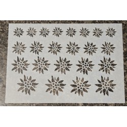 Schablone 4 Reihen Edelweiss