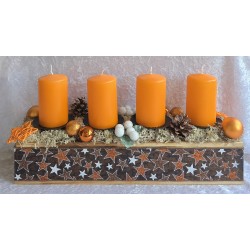 Adventsgesteck orange