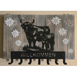 Garderobe Kuh mit Kalb "...