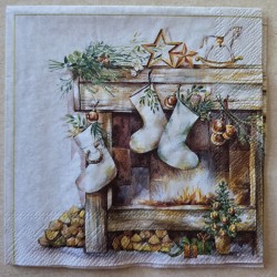 Serviette Kamin mit...