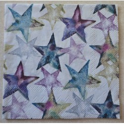 Serviette Bunte Sterne