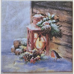 Serviette Laterne/Vogel