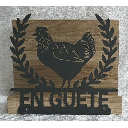 Servietten-Halter Huhn Eiche