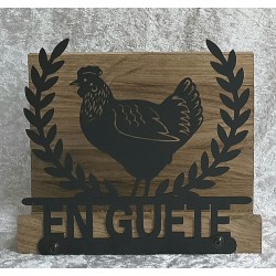 Servietten-Halter Huhn Eiche