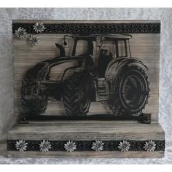 Schild stehend Traktor mit...