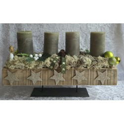 Adventsgesteck Engel/olive