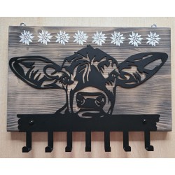 Garderobe Kuh Kopf/Edelweiss