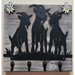 Schlüsselgarderobe Drei Ziegen