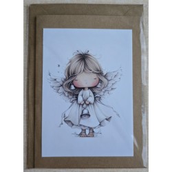 Karte Engel braun-weiss 1