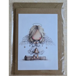 Karte Engel braun-weiss 4