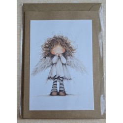 Karte Engel braun-weiss 5