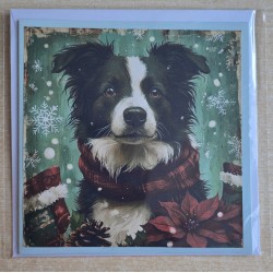 Karte Weihnachts Hund 32