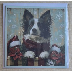 Karte Weihnachts Hund 33