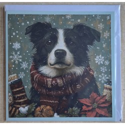 Karte Weihnachts Hund 34