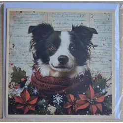 Karte Weihnachts Hund 24