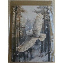 Karte Schneeeule/Winterwald