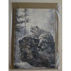 Karte Schneeleopard/Winterwald