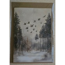 Karte Gänse/Winterwald