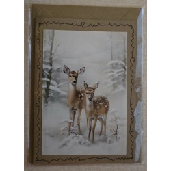 Karte Zwei Rehe im...