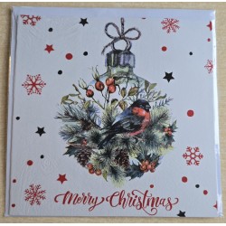 Karte Weihnachtskugel/Vogel