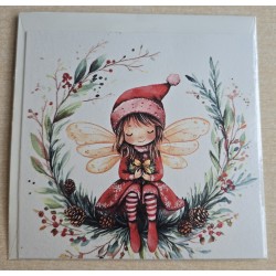 Karte Elfe/Tannenzapfen