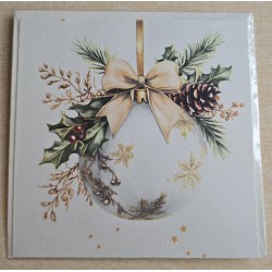 Karte Weihnachtskugel weiss