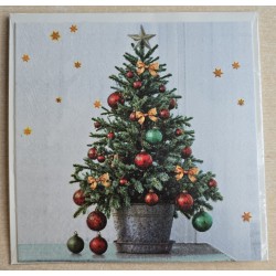 Karte Weihnachtsbaum rot-grün