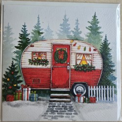 Karte Weihnachts Wohnwagen