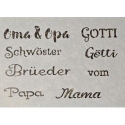Schablone Oma & Opa