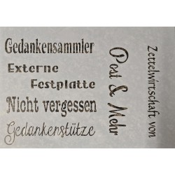 Schablone Gedankensammler