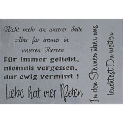 Schablone Nicht mehr an...