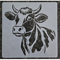 Schablone Kuh Kopf