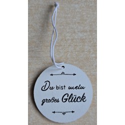 Holz Aufhänger rund " Du...