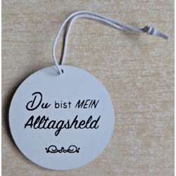 Holz Aufhänger rund " Du...