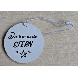 Holz Aufhänger rund " Du...