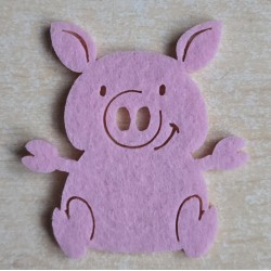 Filz Schweinchen gross/flach