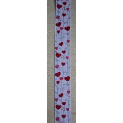 Dekoband Herzen weiss/rot/rosa