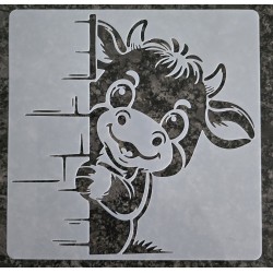 Schablone Lustige Kuh