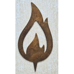 Metall Flamme rosteffekt
