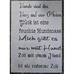 Schablone " Hunde sind..."