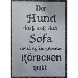 Schablone " Der Hund darf...