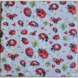 Serviette Marienkäfer/rot