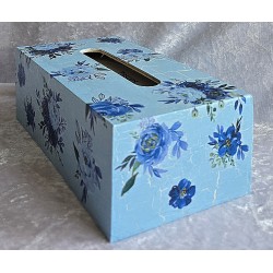Kleenexbox Rosen/blau