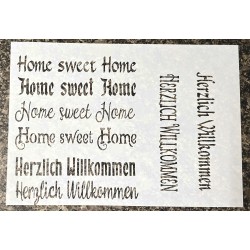 Schablone Home sweet...