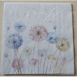 Serviette Bunte Pusteblumen