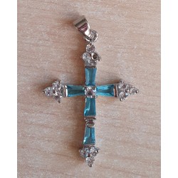 Anhänger Kreuz türkis