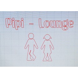 Schablone Pipi-Lounge