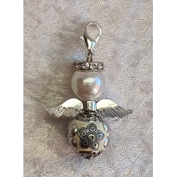 Kashmiriperlen Engel weiss